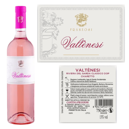 Rožinis vynas Valtenesi Chiaretto Riviera del garda classico DOP 2022